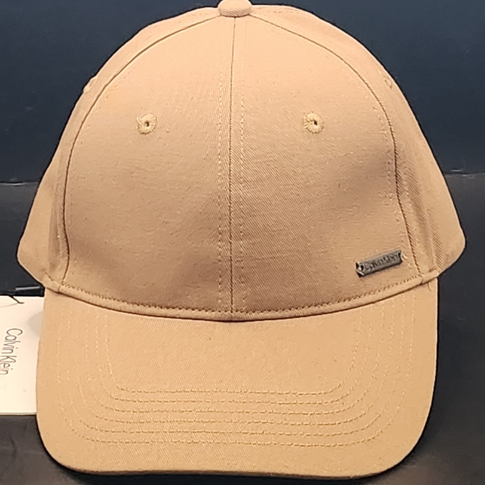 Calvin Klein Mens Baseball Hat Tan OS
